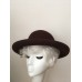 s Brown Wool Wide Brim hat w / Mink Pom poms by August Accessories 21 1/2”  eb-67697261